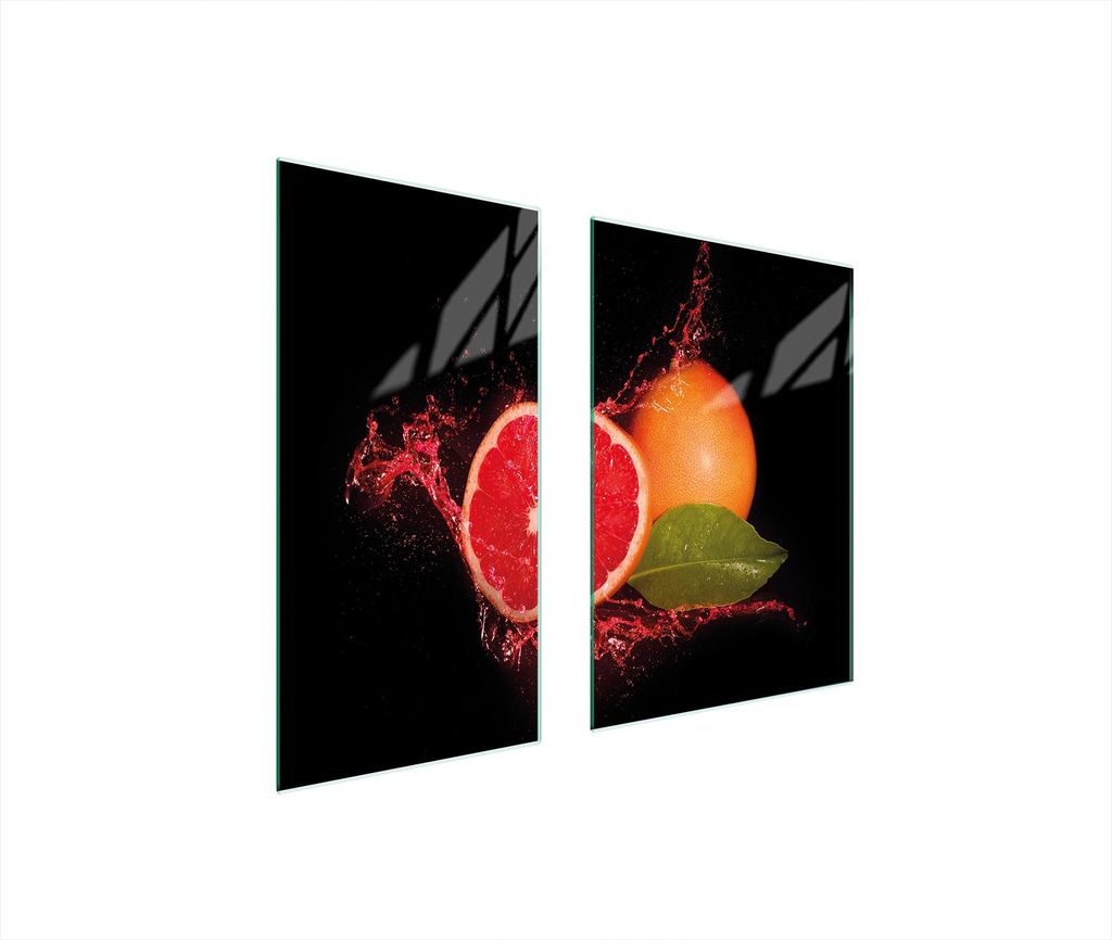 Glasschutzplatte 75X52 Grapefruit