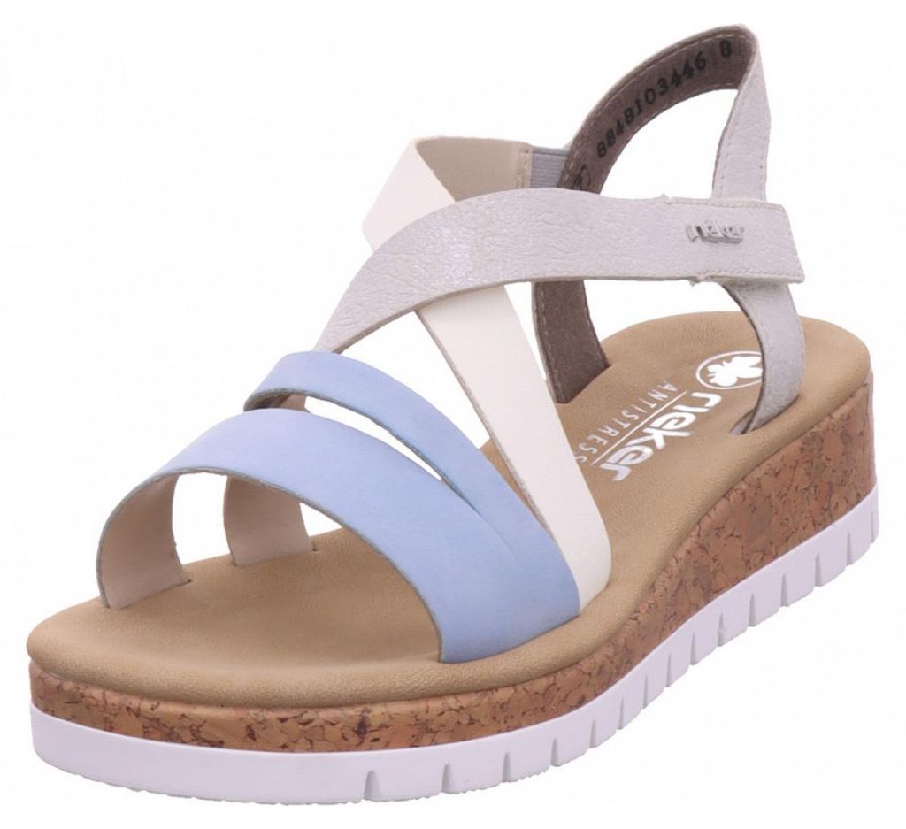 Rieker fsk damen sandalen Sandalette blau in Gr. 43