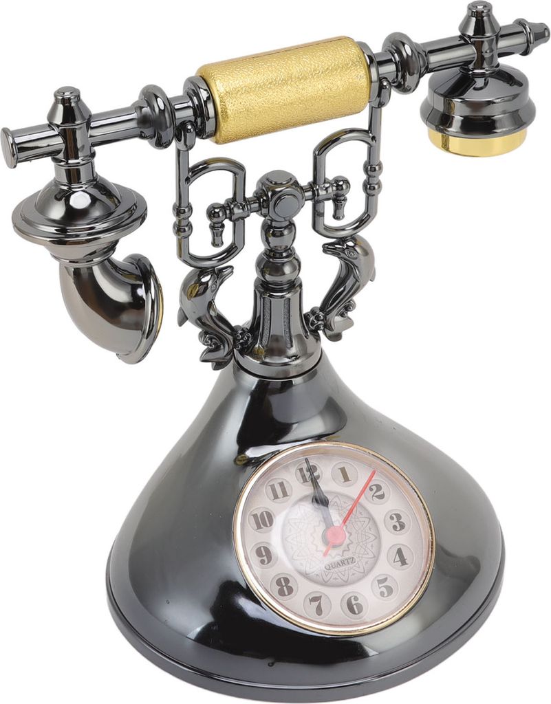 Vintage-Telefonwecker, einzigartig, elegant, genaue Zeit, Produktbild 