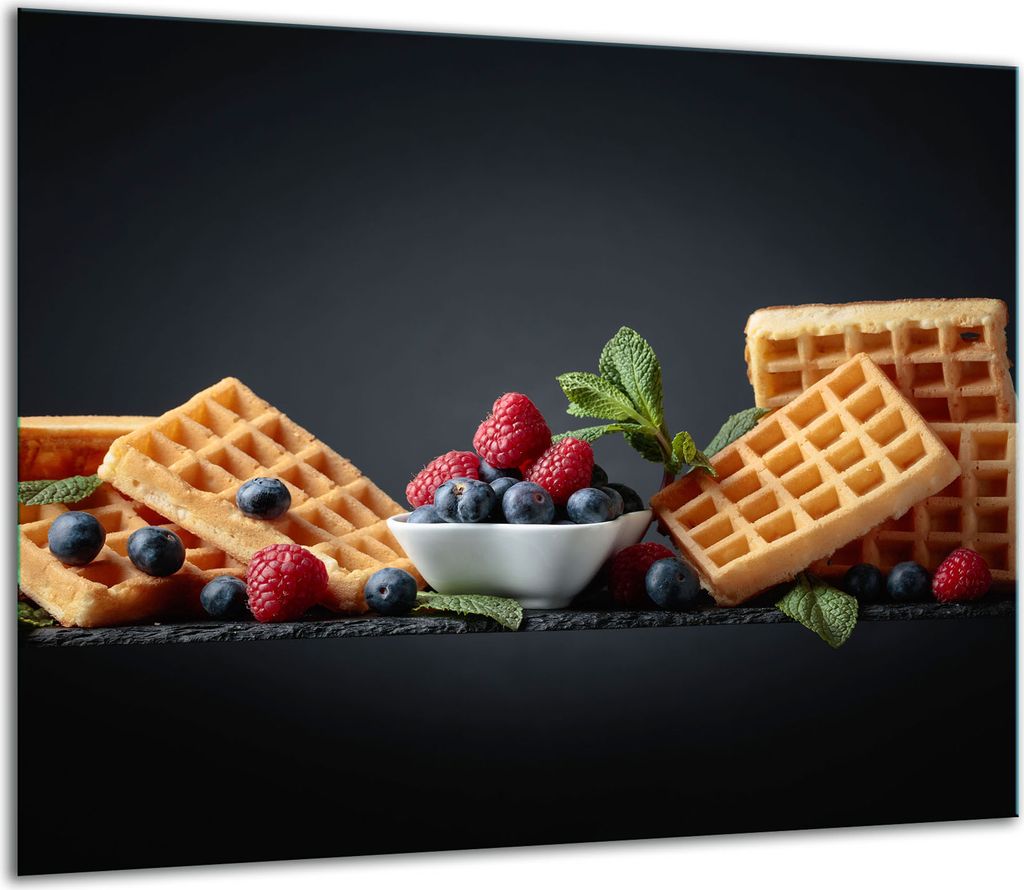 Herdabdeckplatten Glaskeramikkochfeld-Abdeckung Spritzschutz Glas 60x52cm Obst