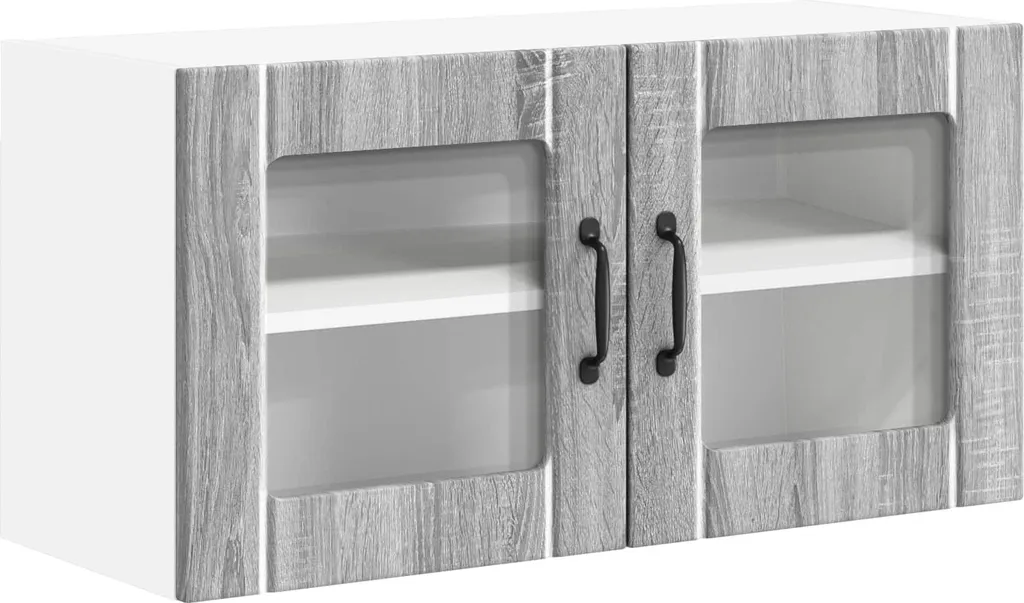Armadietto da Parete Cucina 80cm Grigio Sonoma - Materiale Garantito