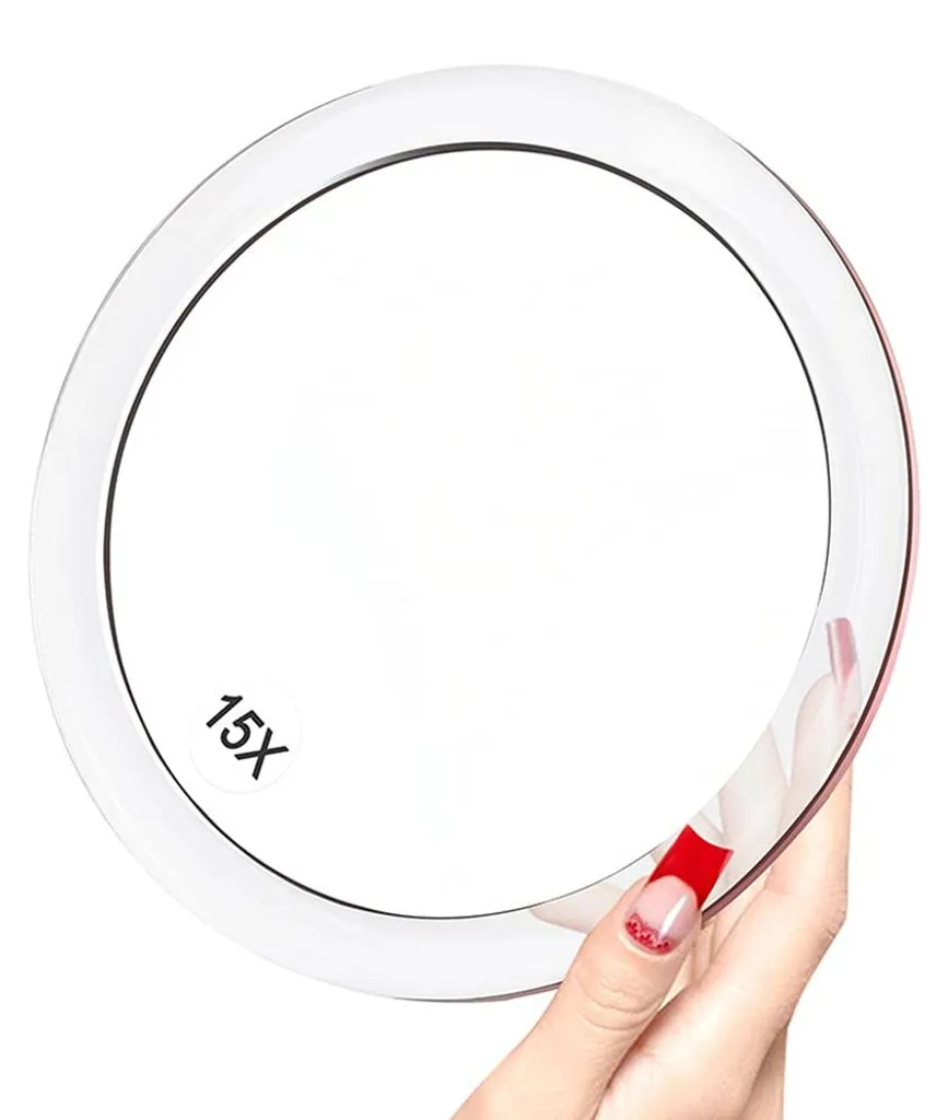 Miroir cosmétique ventouse diamètre 15cm pour épilation et maquillage