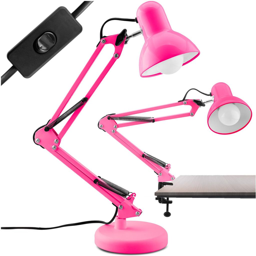 LUMILED lampada da tavolo classica lampada da lettura rosa Immagine del prodotto 