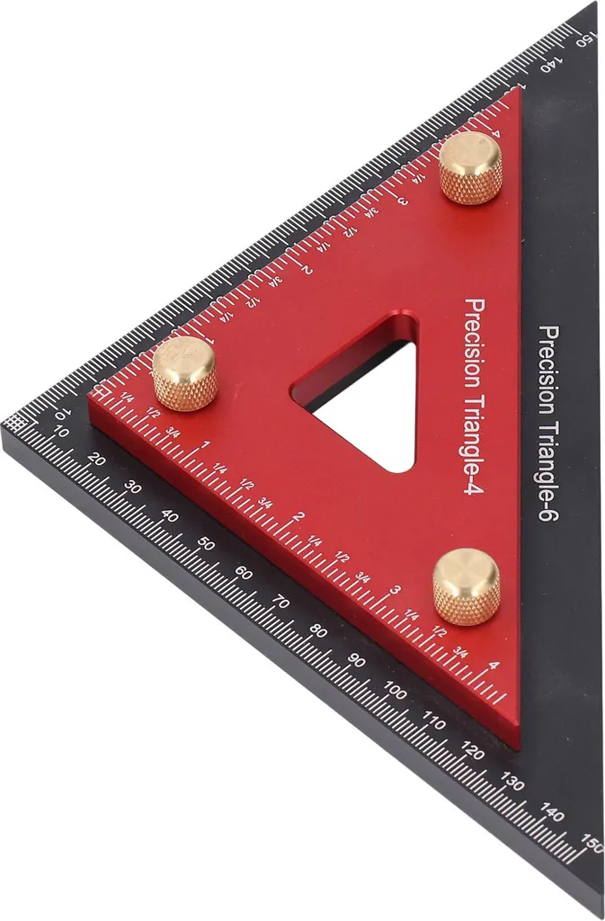 Outil de menuiserie double triangle 4/6 pouces en aluminium robuste