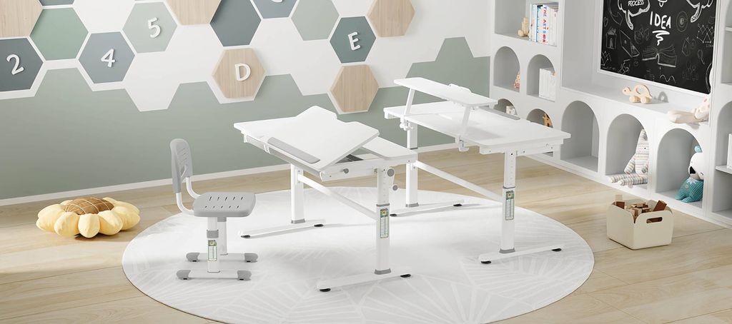 HOKO Kinderschreibtisch höhenverstellbar 54-76 cm, Produktbild 13
