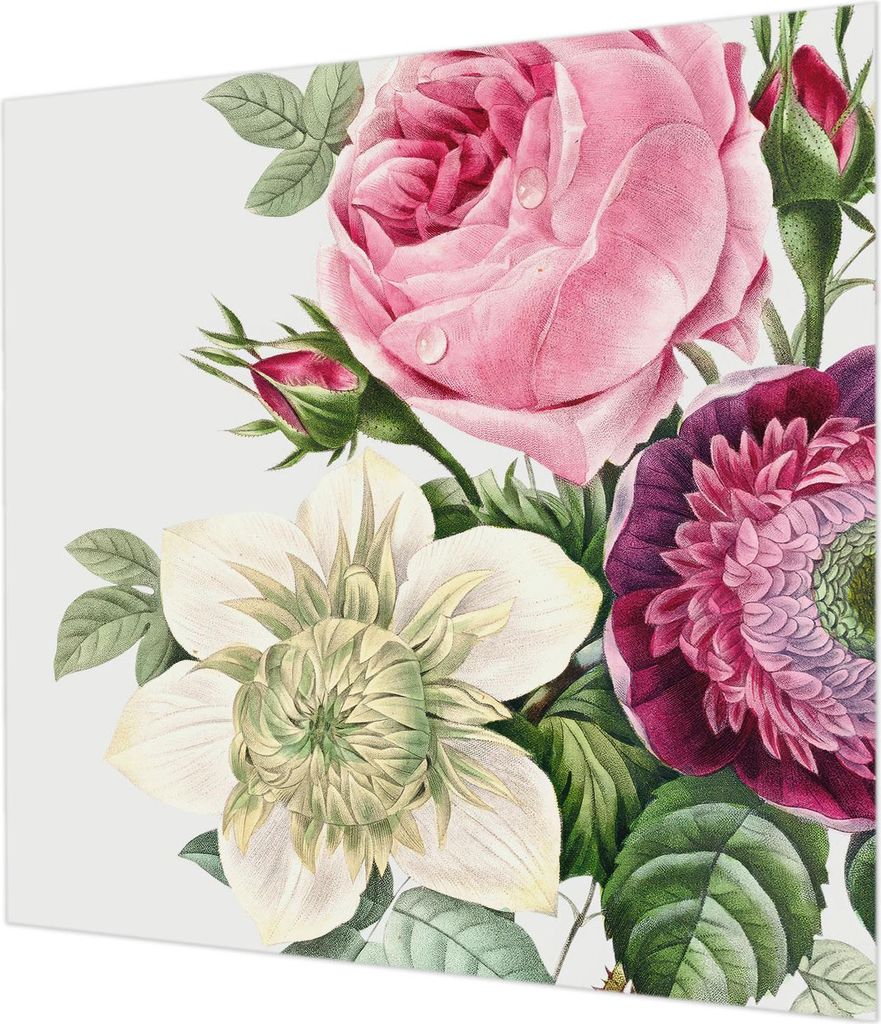 Wandtapete - Dekorative Tapete für Wohnzimmer - Tapetenfolie für Wanddekoration - 250x250 cm - Blumenstrauß