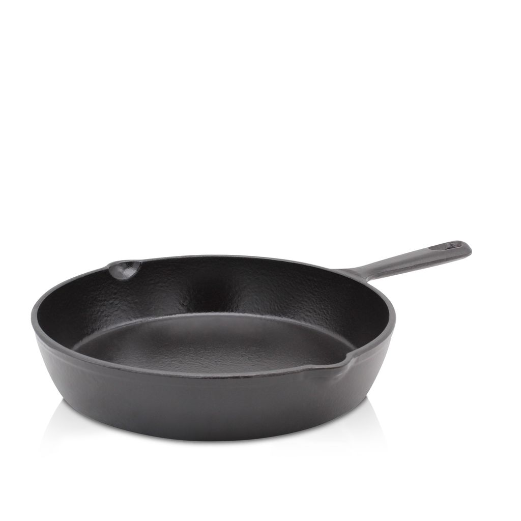 Karl Krüger 80020 Gusseisenpfanne Toledo mit Ausgießer - emailliert - 20 cm - schwarz