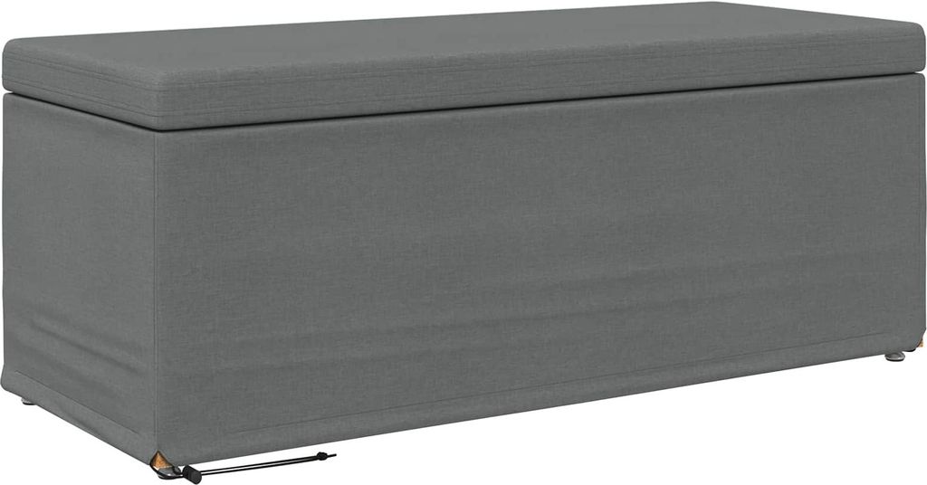 Hocker Dunkelgrau 101 x 41 x 40 cm Stoff und Pressholz