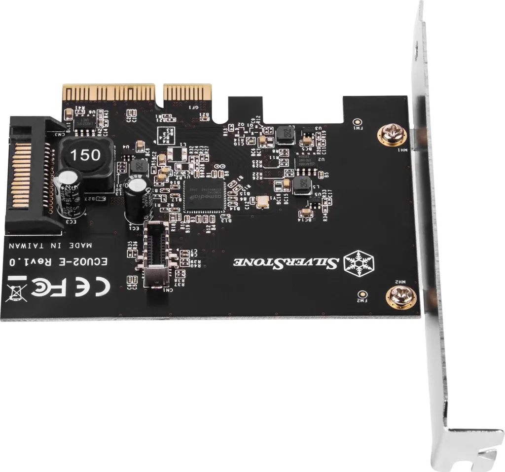 SilverStone ECU02-E Carte d'Extension 10Gbps avec Puce ASMedia ASM3142