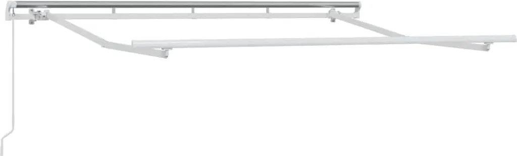 Armature de store extérieur 3x2m blanche en métal pour jardin et patio