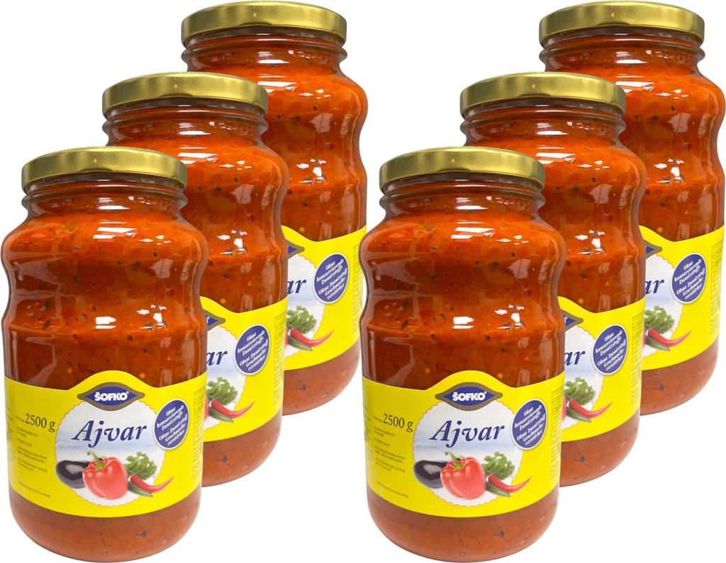 SOFKO Ajvar mild 6x 2.5kg Paprikagemüsezubereitung Paste Produktbild 