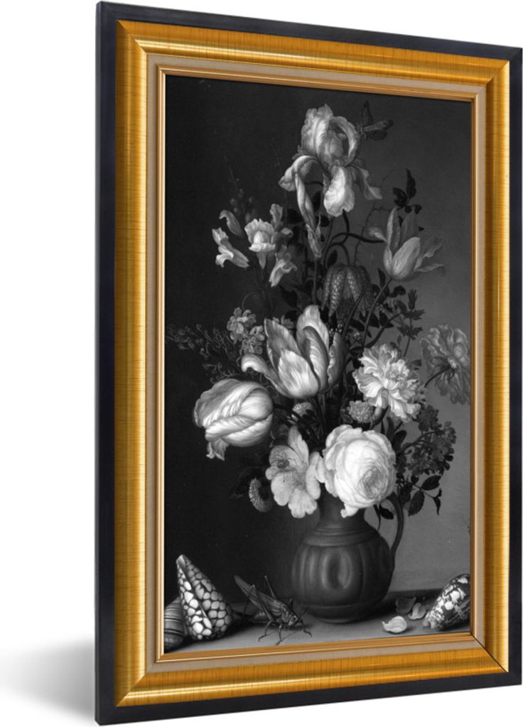 MuchoWow Gerahmtes Poster Alte Meister - Kunst - Liste - Gold 60x90 cm - Poster mit Schwarzem Bilderrahmen Wandposter Rahmen Foto Bilder - Kunst