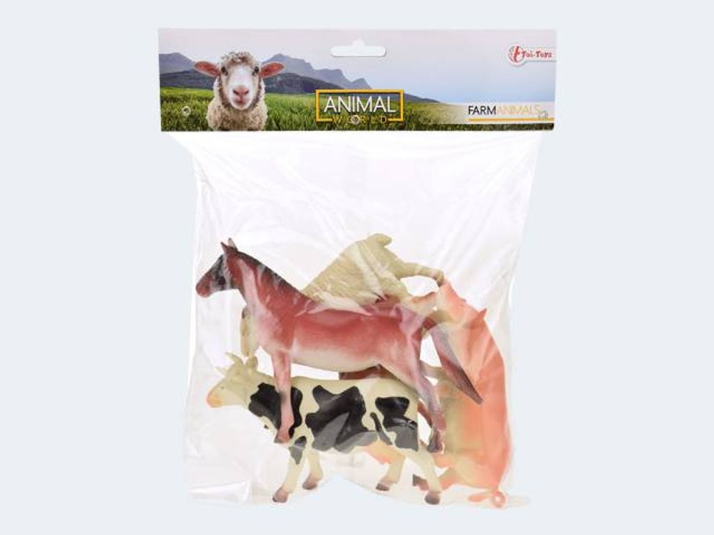 Toi-Toys Animal World Boederijdieren Deluxe, 5st.