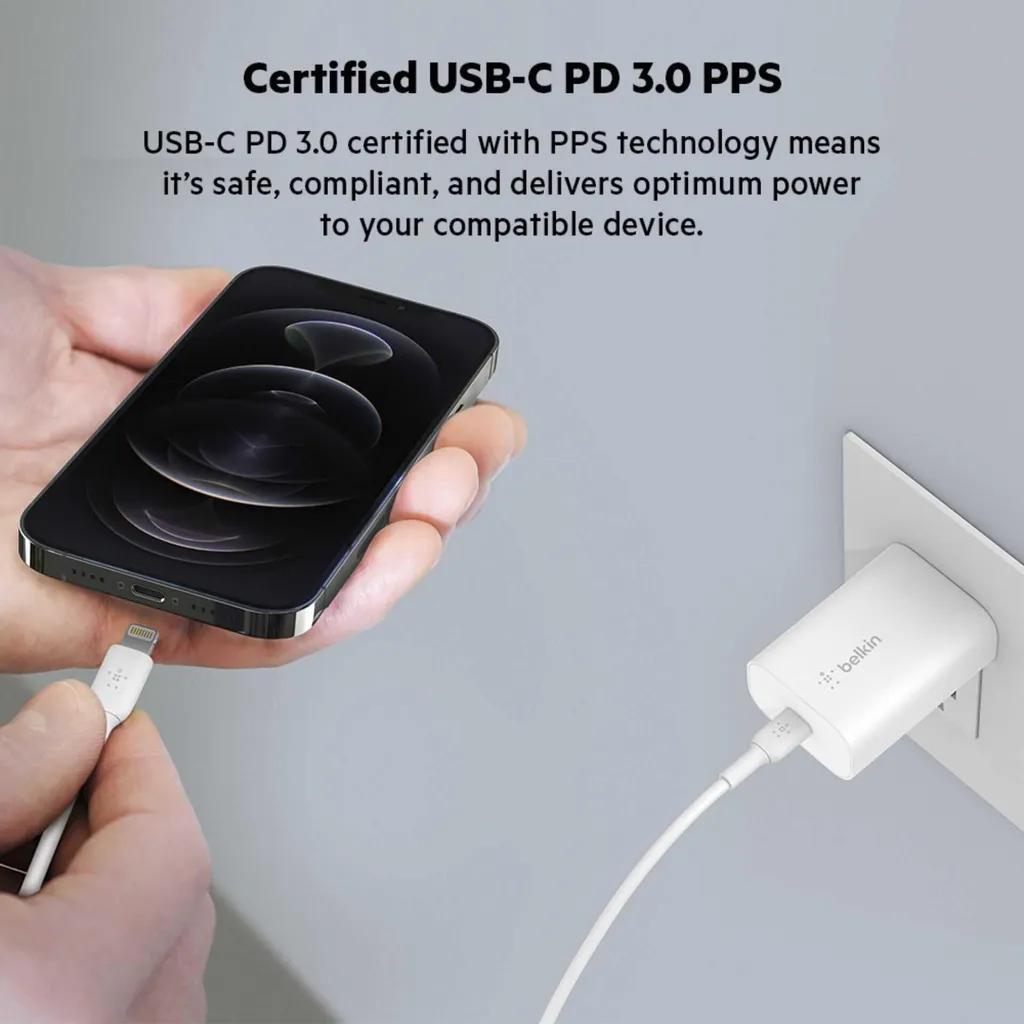 Belkin 25W USB-C Caricatore Bianco - Sostituzione Originale Garantita - 16