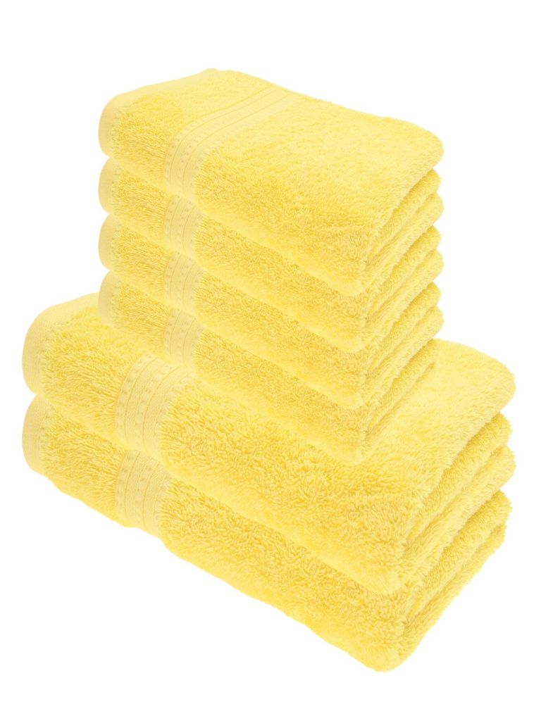 Julie Julsen BIO Duschtuch-Set 6 tlg. 2 Dusch- 4 Handtücher Gelb