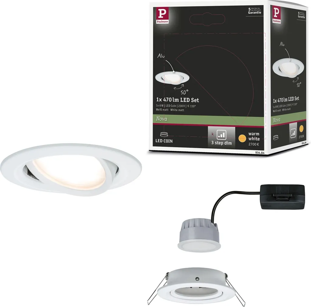Paulmann Nova LED 230V - Faretto Orientabile Facile Installazione