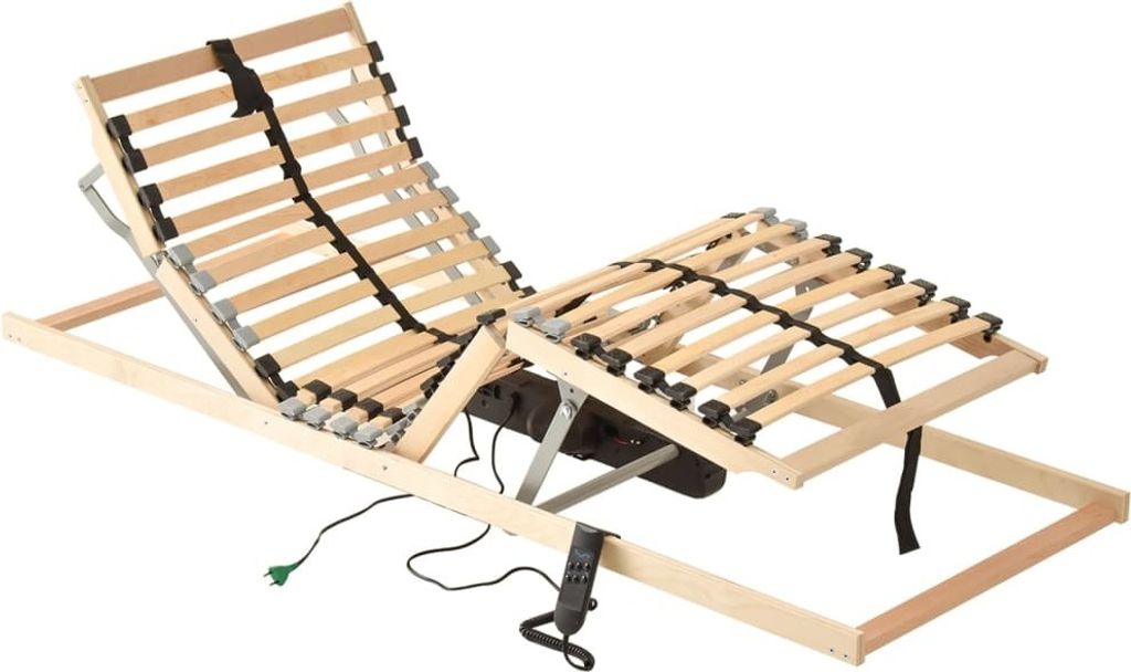 The Living Store Lattenrost Elektrischmit 28 Latten 7 Zonen 70x200 cm