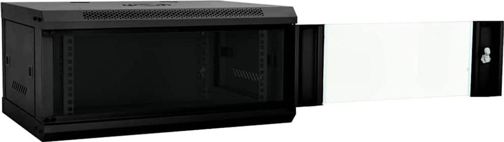 vidaXL Netzwerkschrank mit Speicher Schwarz 60 x 35 x 28 cm Stahl