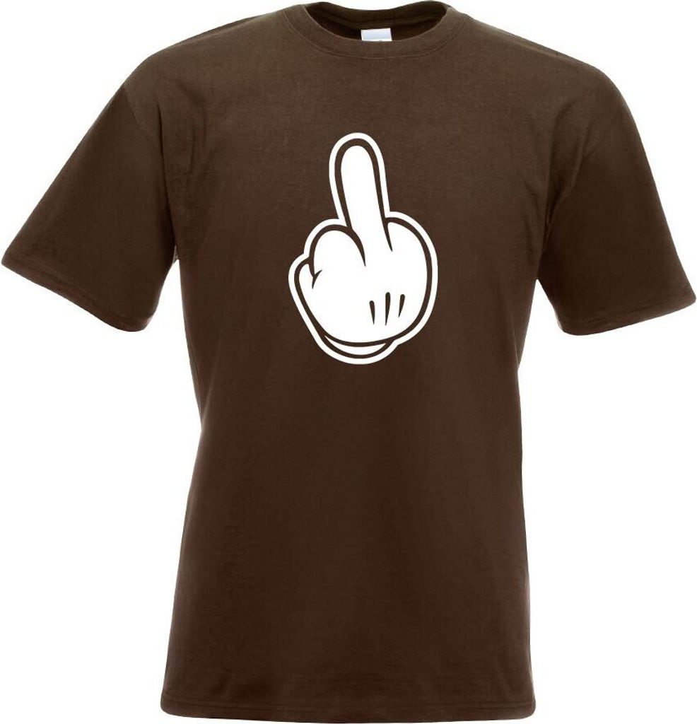 Kiwistar - T-Shirt - Chocolate - Mittelfinger - FCK Fick Dich! Motiv Bedruckt Funshirt Design Print - mit Motiv Bedruckt - Funshirt Design - Sport ...