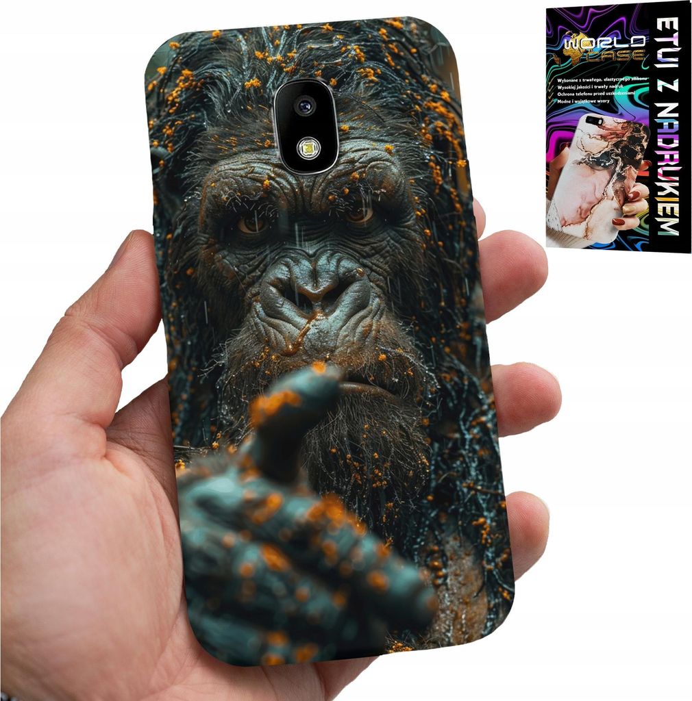 Fall Für Samsung Galaxy J5 2017 - Affe, Affe, Gorilla, Tiere + Glas