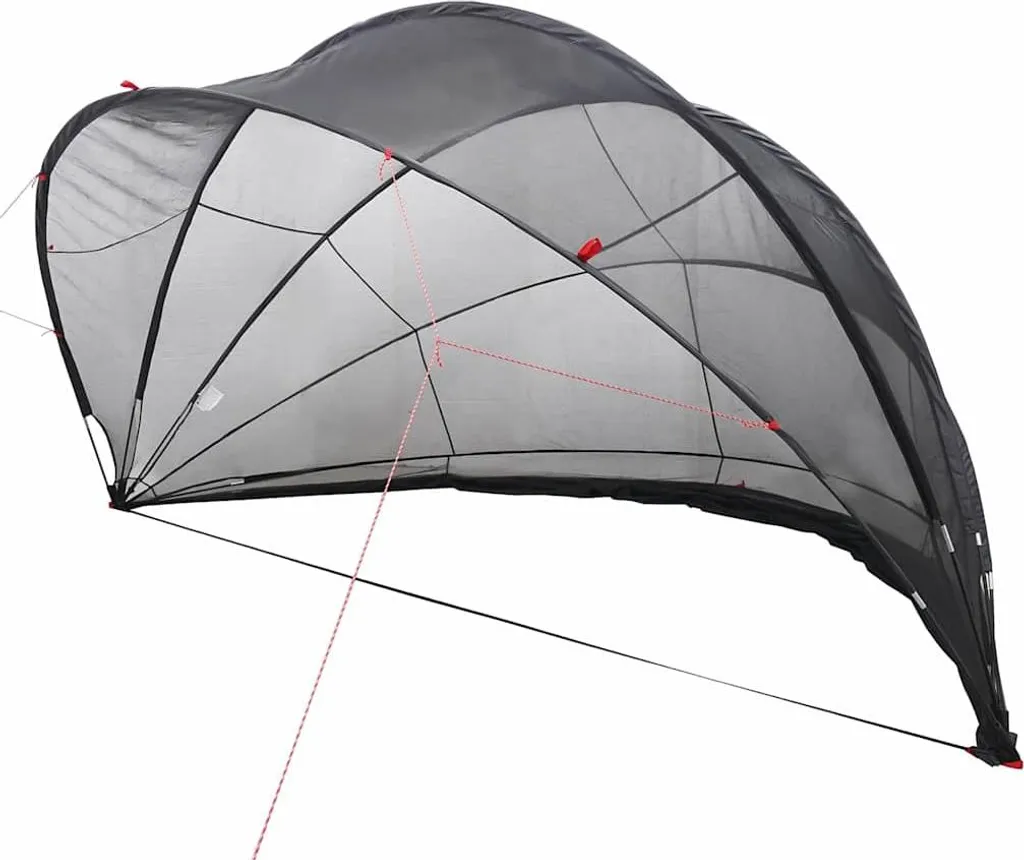 vidaXL Cupola per piscina nera 430 x 430 x 210 cm