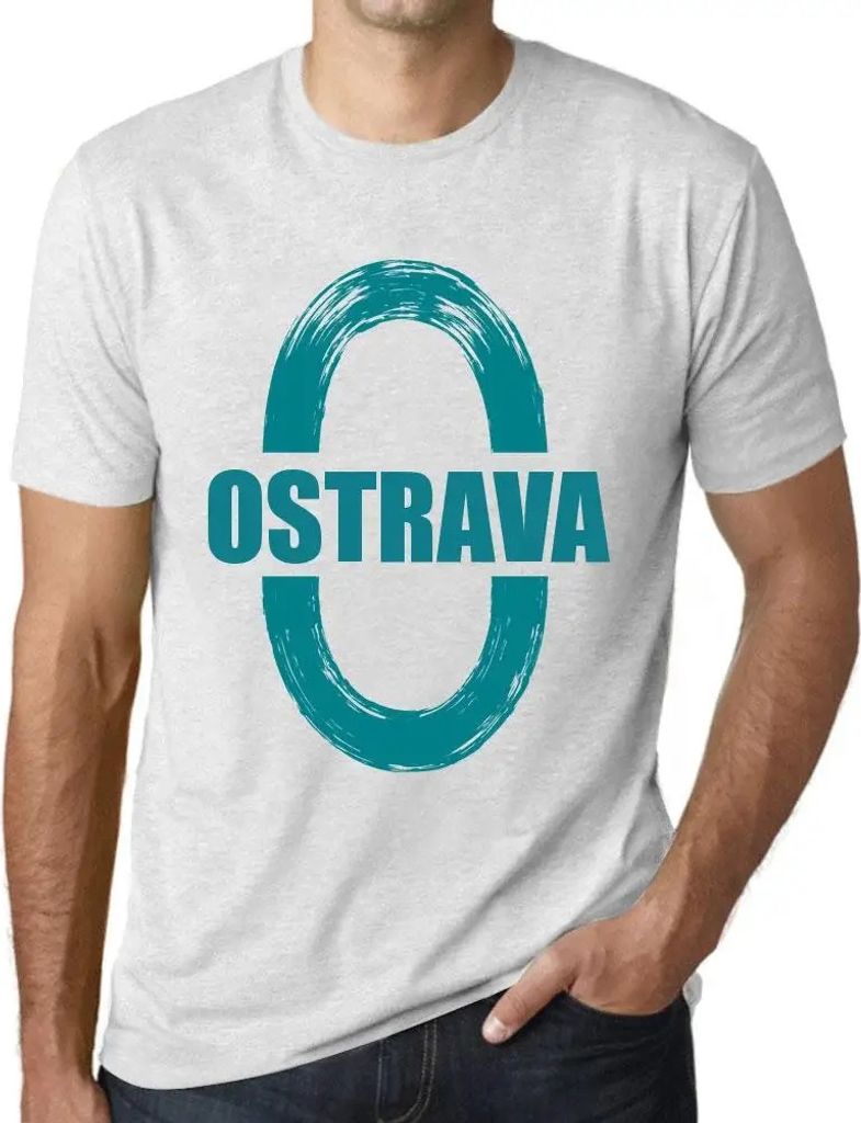 Herren Grafik T-Shirt Ostrava Öko-Verantwortlich Vintage Jahrgang Kurzarm Lustige Druck Geburtstag Geschenk Mann