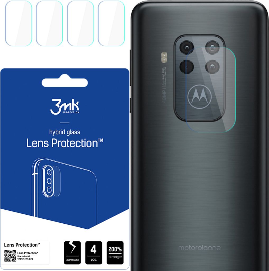 3mk Hybridglas Lens Protection für Motorola One Pro 2019 Kamera Objektiv Kameralinse 0,16mm 6H (4 Stück)