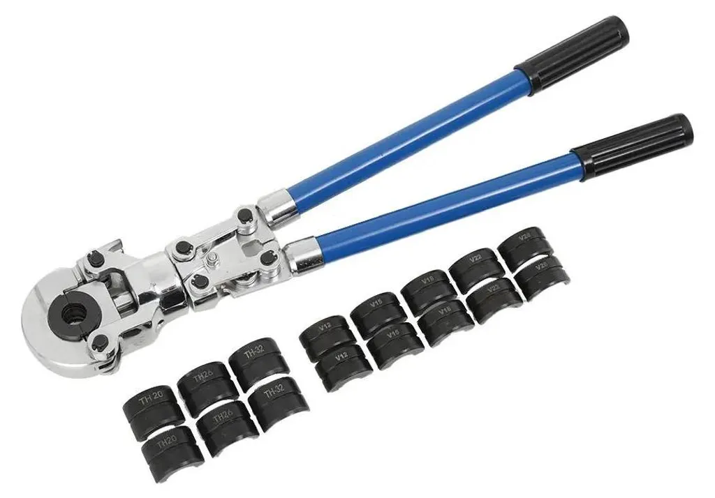 Pince à sertir en V/TH 12-32mm pour tube composite et cuivre - Acier