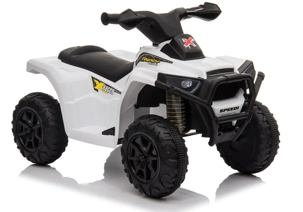 Quad électrique Ride-On Blanc XH116 pour enfant avec batterie 12V robuste