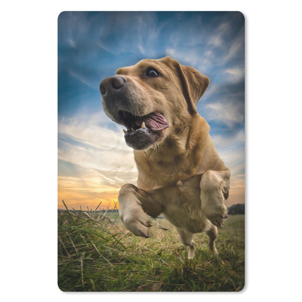 MuchoWow Mauspad Mousepad Bunter Himmel über diesem Labrador Retriever 18x27 cm - Mousepads - Maus Mat - Pad - Mausunterlage