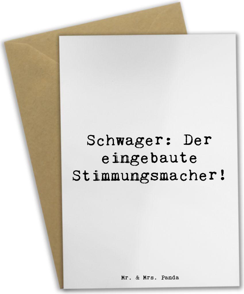 Mr. & Mrs. Panda Glückwunschkarte Spruch Schwager Produktbild 