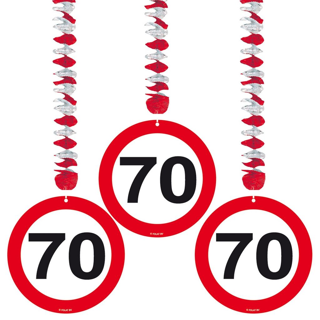 Folat Geburtstag Party Verkehrsschild 7,6 cm Dekoration zum Produktbild 
