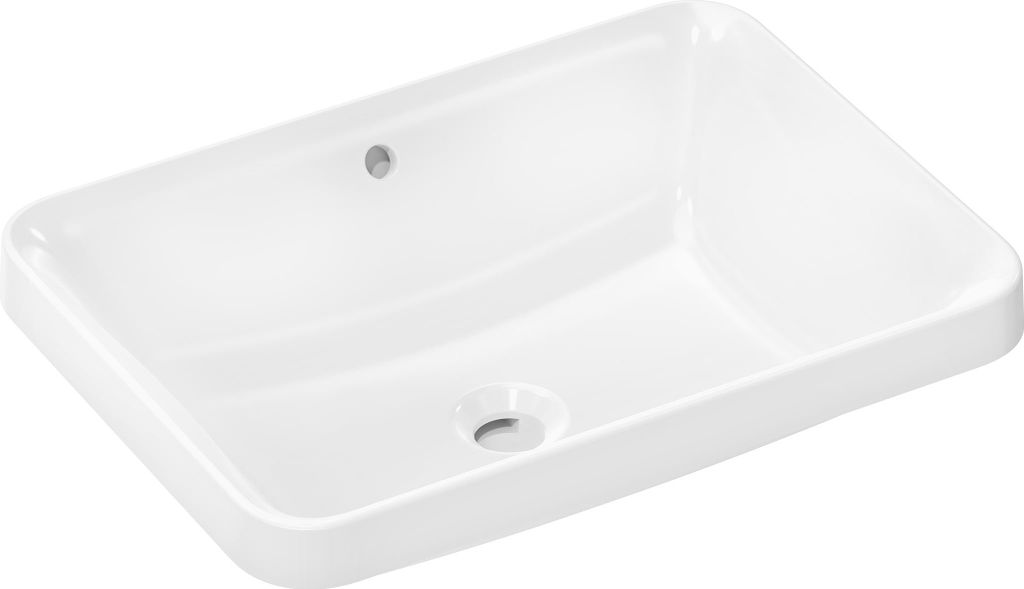 hansgrohe Xuniva Q Einbauwaschtisch, mit Überlauf, ohne Hahnloch, 550x400mm, weiß, 60158450