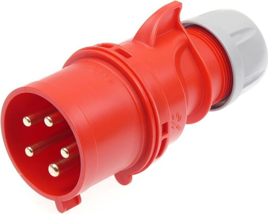 CEE Starkstrom-Verlängerungskabel 16 A 400 V – 15 M PUR-Leitung H07BQ-F 5x1,5 Mm², Orange, Schnittfest, IP44, Für Baustelle, Events & Industrie – In Deutschland Konfektioniert