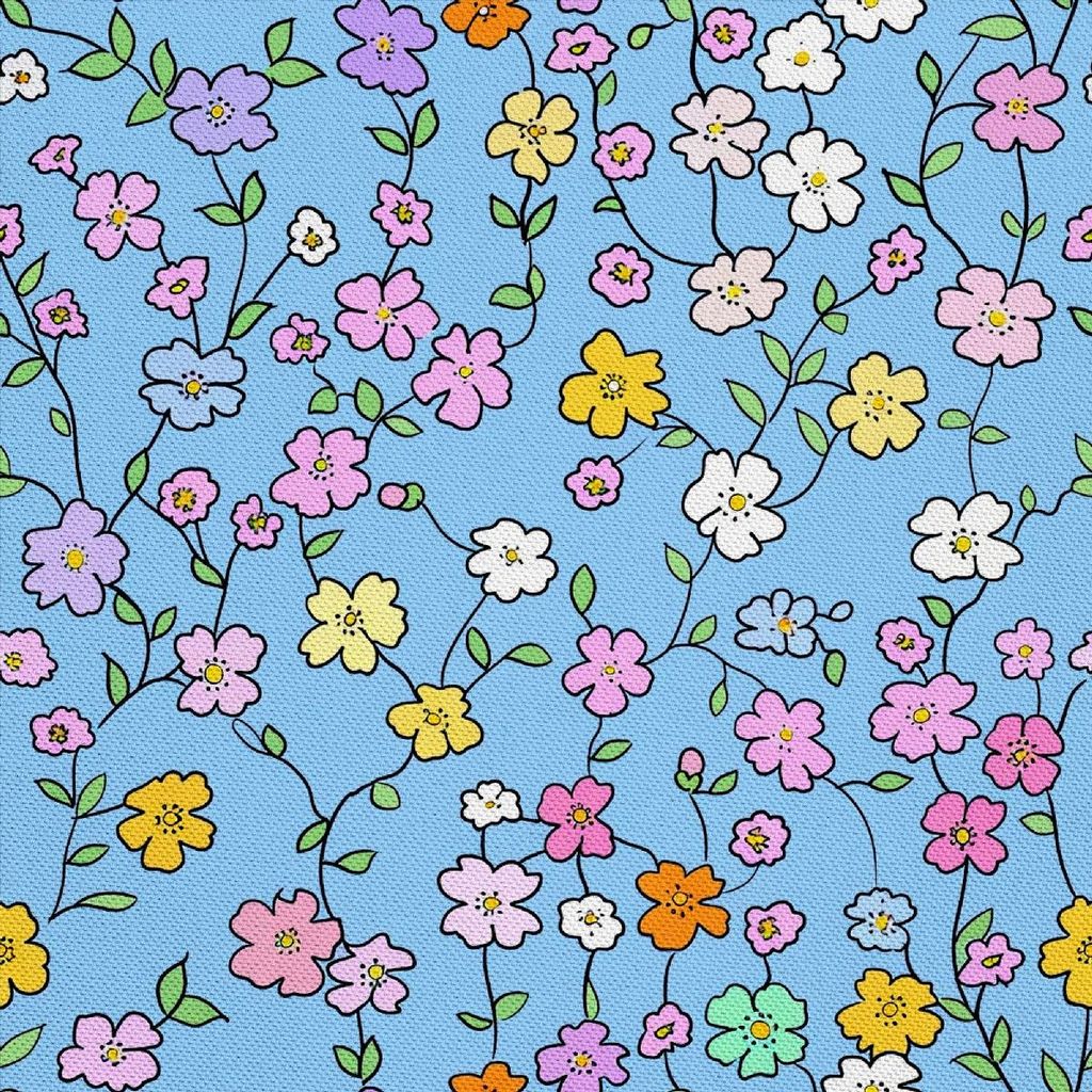 OUTDOOR DEKOSTOFFE OXFORD - Motiv Blumen I DX5410