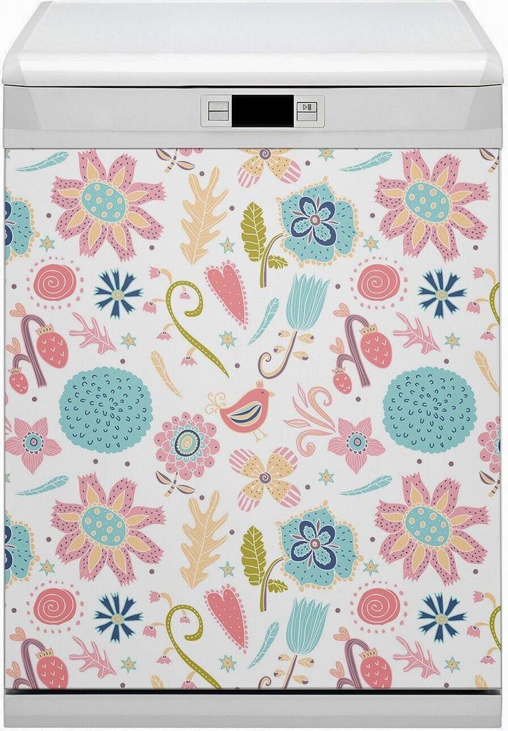 Magnet für Spülmaschine Abwaschbar 60x80 cm Magnet für Spülmaschine Magnetmatte Nachbildung - Farbenfrohe Muster