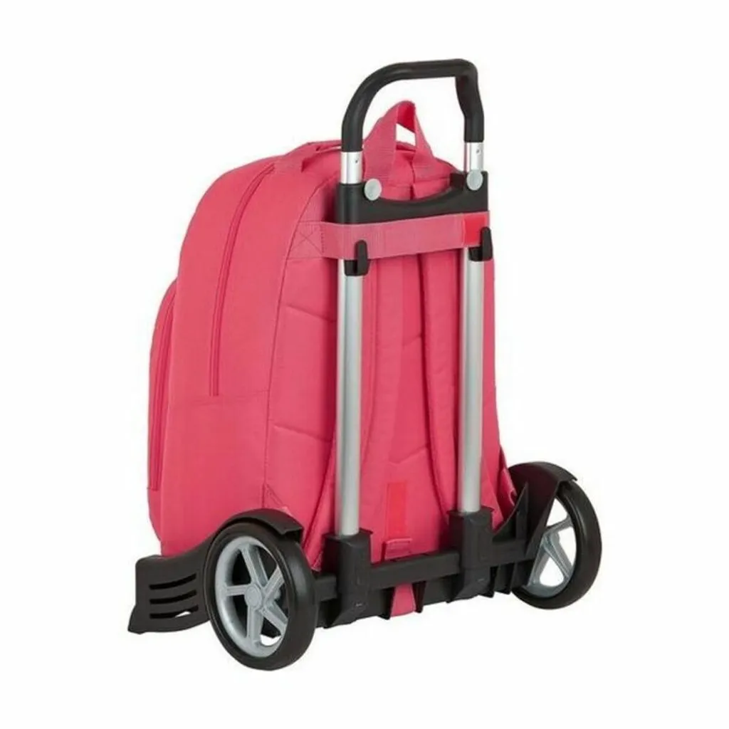 Cartable à roulettes rose Safta 305 Evolution 20.1L avec trolley intégré - 4