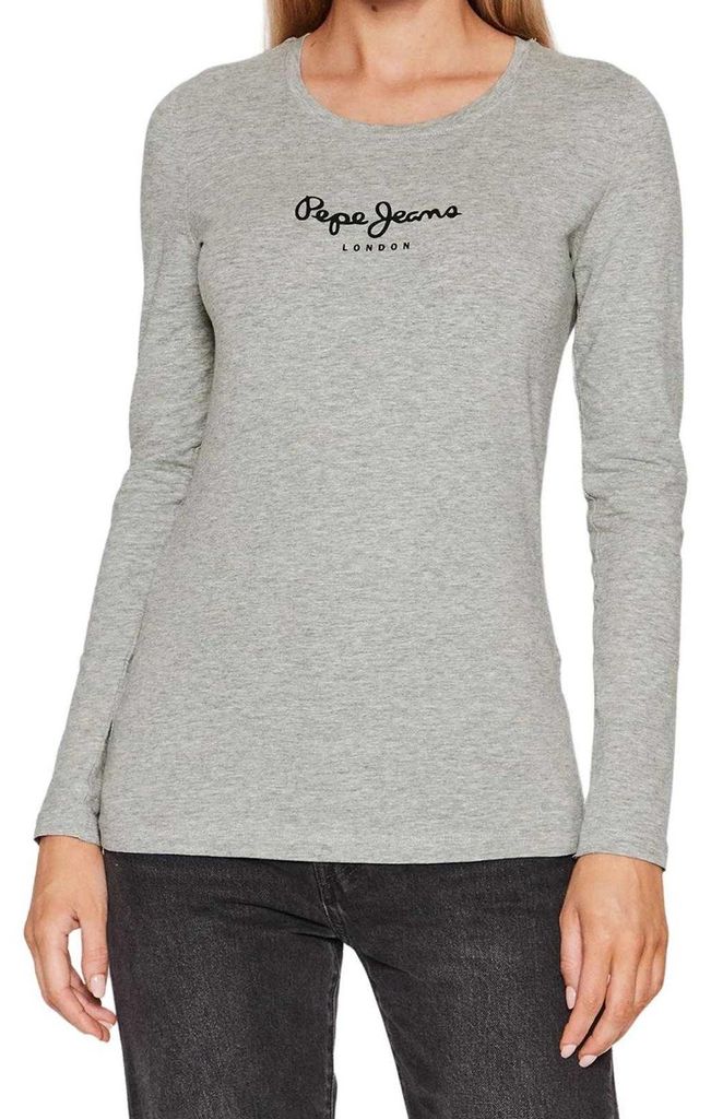 Pepe Jeans - "New Virginia" T-Shirt für Damen NA1296 (XXS) (Grau meliert)