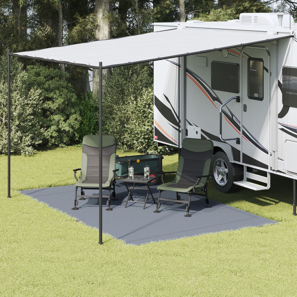 Zelt Zubehör Blau-grau Polyester 250 x 400 cm Wasserabweisend, Sonstiges Zeltzubehör DesignMöbel Neu