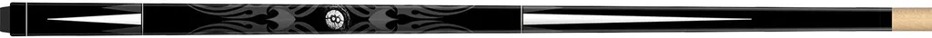 Queue de billard Buffalo Poolball Fun 3 Noir Blanc Gris - Modèle 145cm