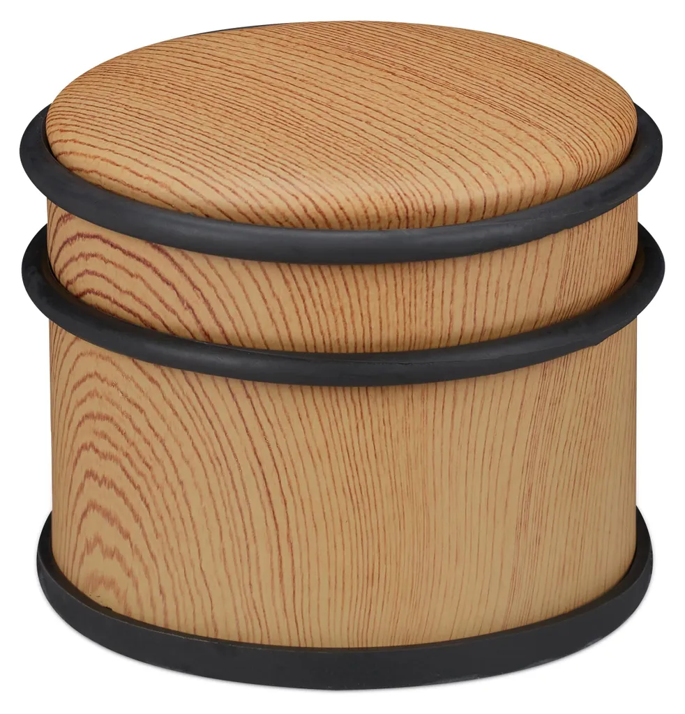 Cale porte haute anti-choc inox et caoutchouc marron pour porte lourde