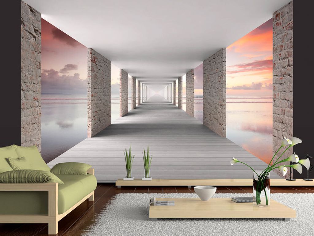 Vlies Fototapete 3d Effekt 400x280 cm Tapeten Wandtapete XXL Strand Meer Himmel c-C-0005-a-d