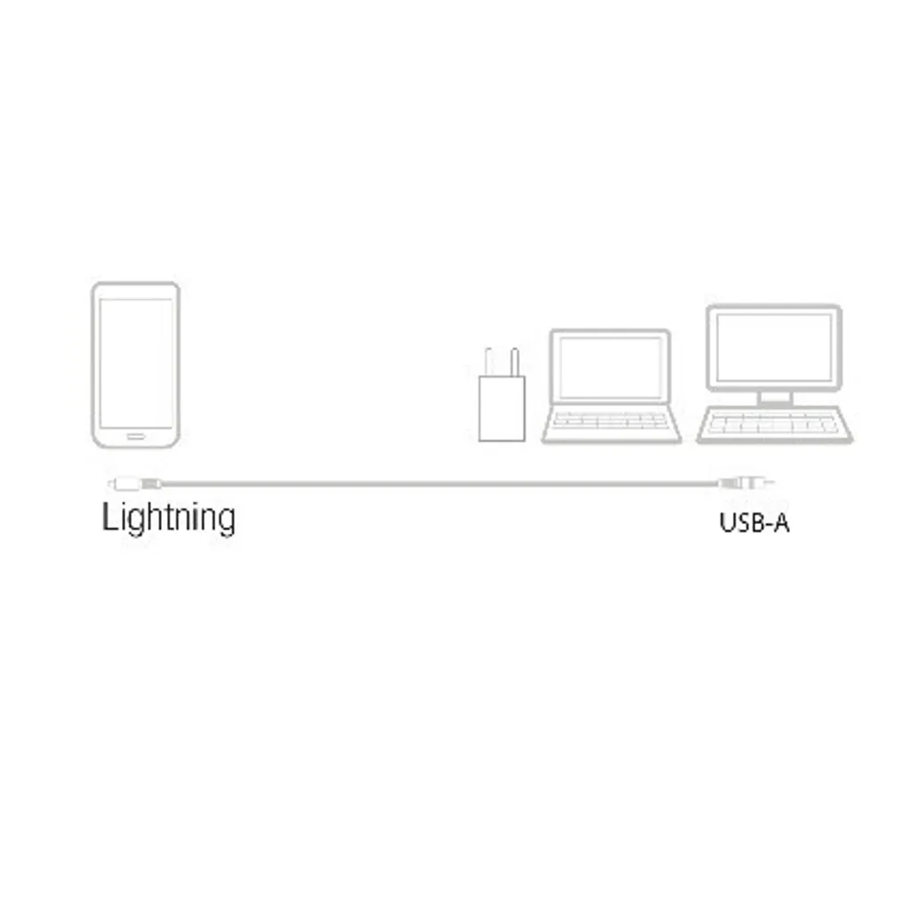 Câble de charge Lightning USB-A Ewent 1m Blanc pour Mobile et Tablette - 3