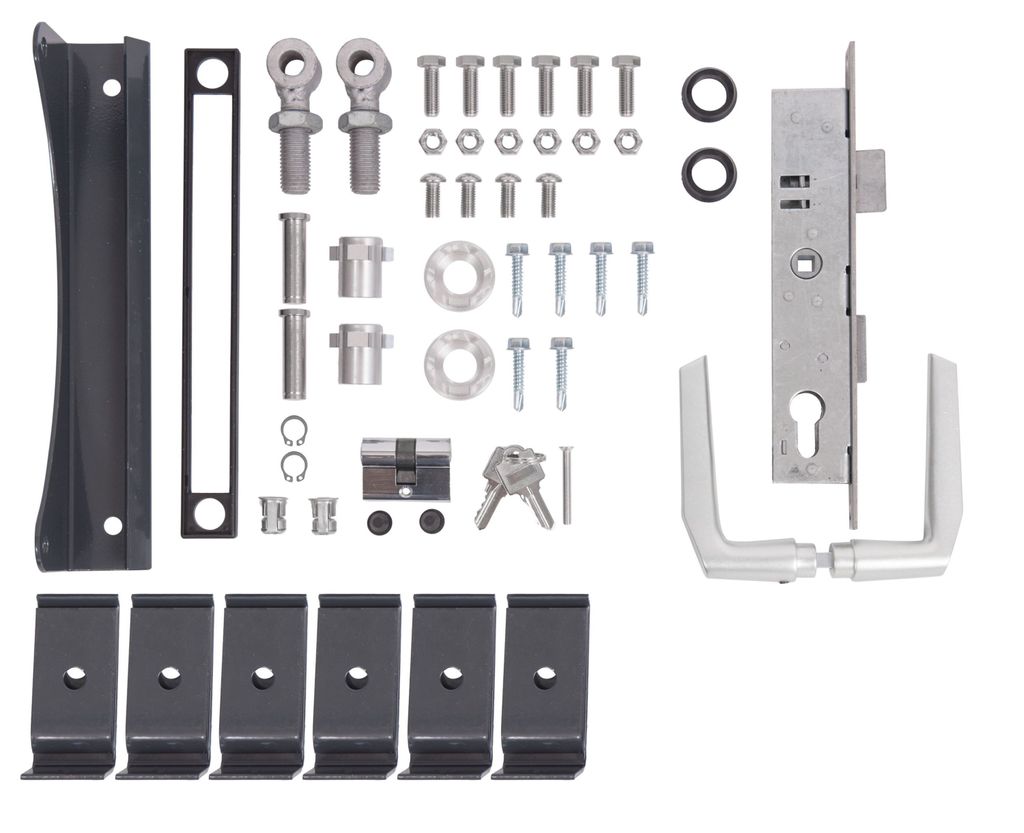 Alberts Zubehör-Set Flexo für Einzeltor bis 1200 mm Höhe Stahl roh, verzinkt anthrazit kunststoffbeschichtet RAL 7016
