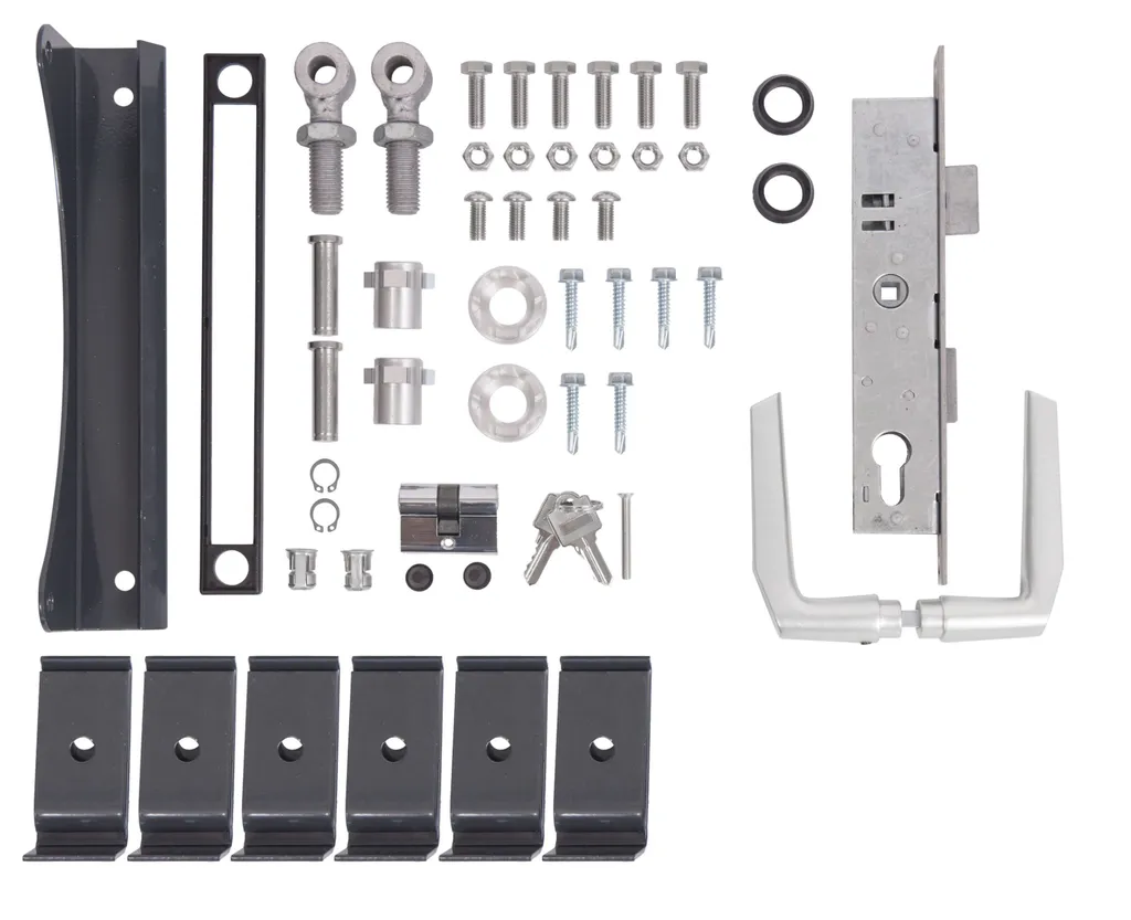 Alberts 678128 Kit d'accessoires Flexo pour portail simple RAL 7016