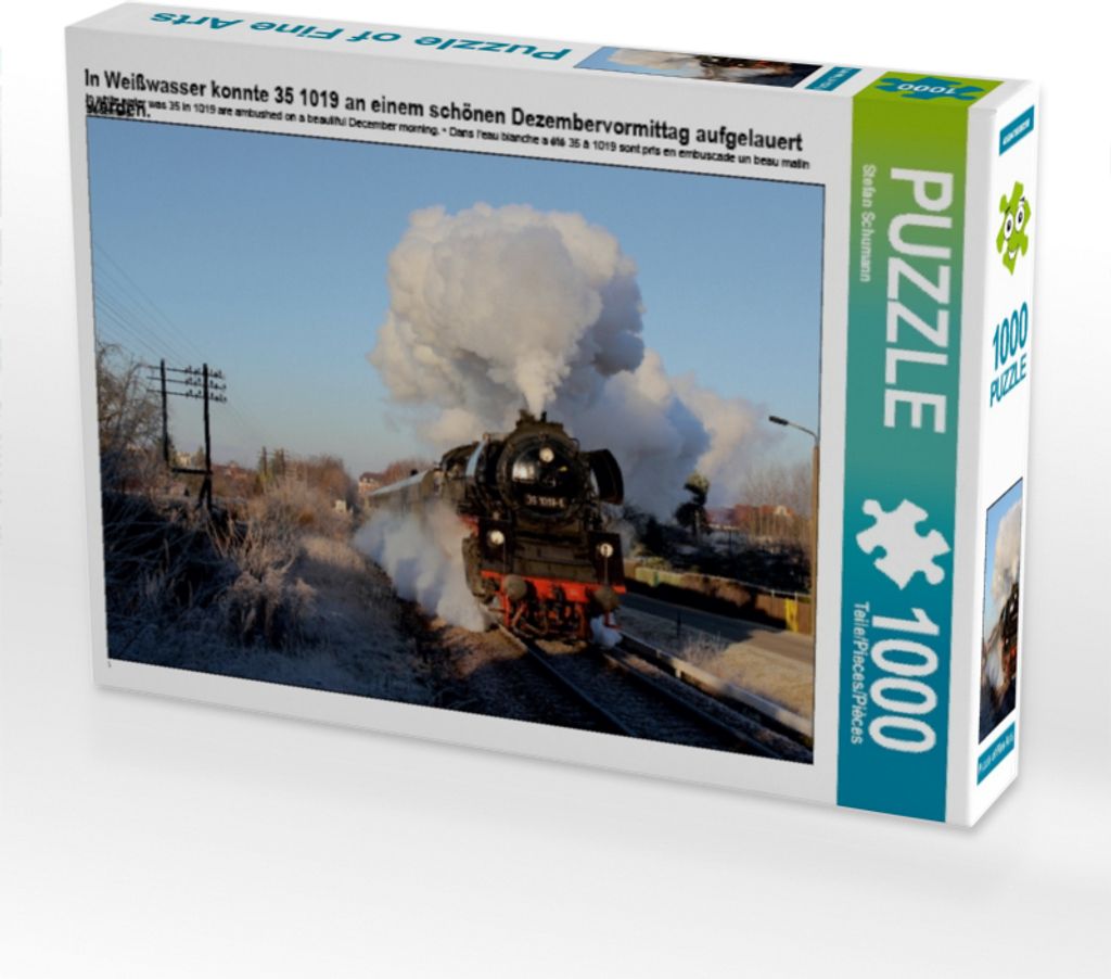 Calvendo In Weißwasser konnte 35 1019 an einem schönen Dezembervormittag aufgelauert werden. 1000 Teile Puzzle quer 640x480mm, Schumann Stefan; 7...