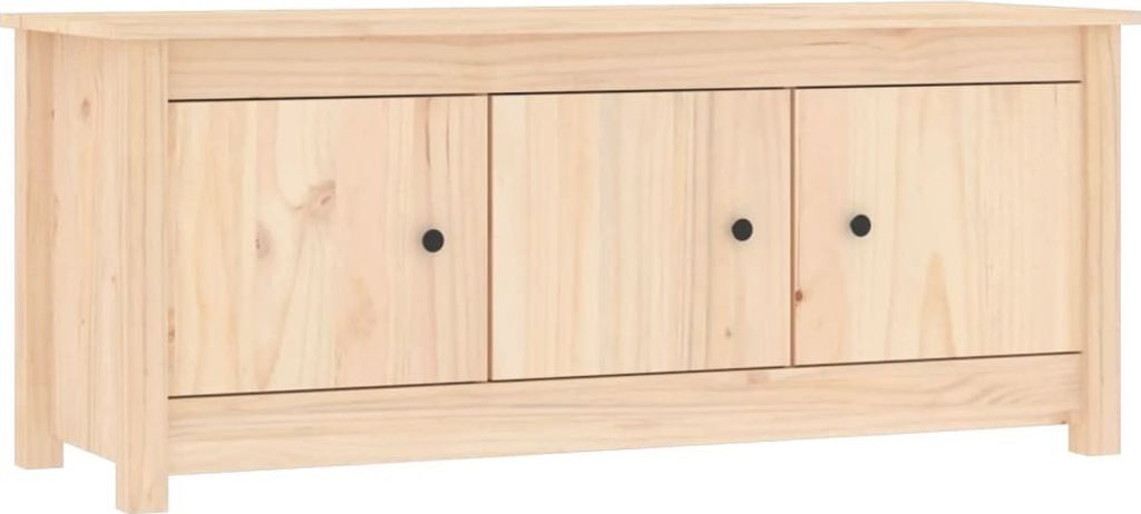 vidaXL Scarpiera 110x38x45,5 cm in legno di pino massiccio Immagine del prodotto 