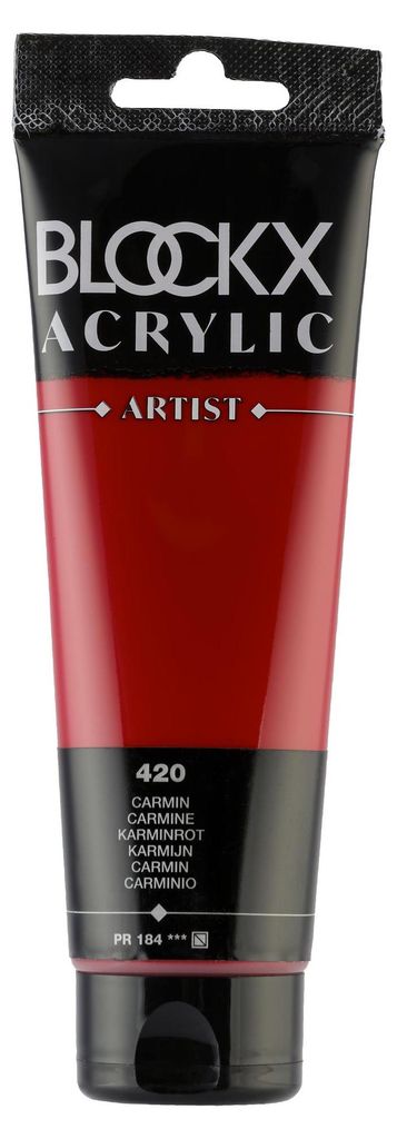 Clairefontaine BLOCKX Acrylfarbe Karmin 120ML, hochkonzentriert, lichtbeständig, deckend
