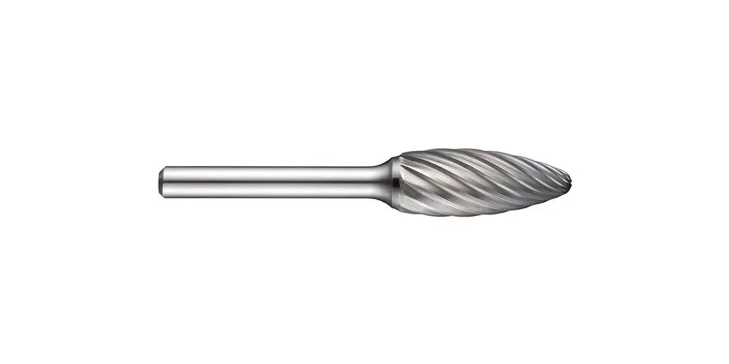 Fresa HM Forma Fiamma Ø 9,6 mm per INOX | Gambo 6mm Ultra Durable