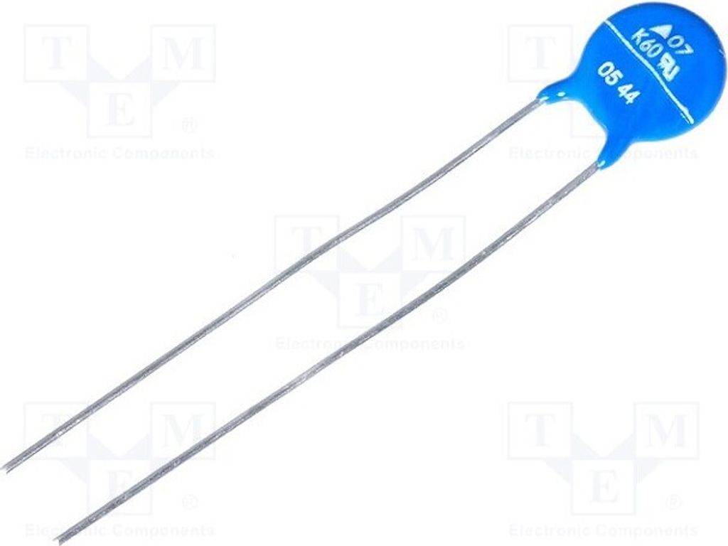 10x Varistor: Metalloxid 85VDC 60VAC 1200A THT 100V 4,8J B72207S0600K101 THT Varis